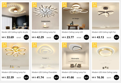 Modern LED Ceiling Lamp Chandelier for Living Dining Room Kitchen Bedroom Nordic Simple Round Home Decor Lighting Fixture Luster