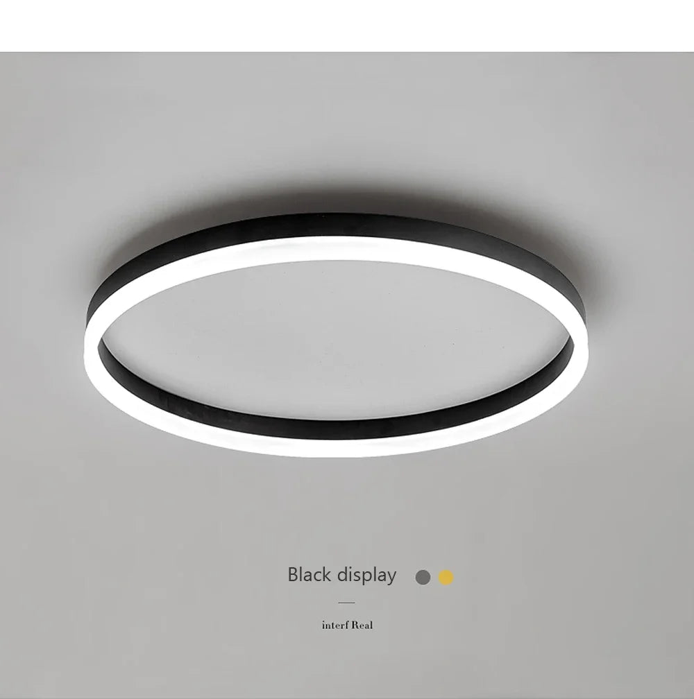Modern LED Ceiling Lamp Chandelier for Living Dining Room Kitchen Bedroom Nordic Simple Round Home Decor Lighting Fixture Luster