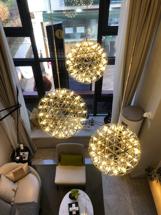 Chandelier Shop Commercial Spark Ball Full Sky Star Milk Tea Shop Restaurant Exclusive Network Bar Creative Art Decoration Light