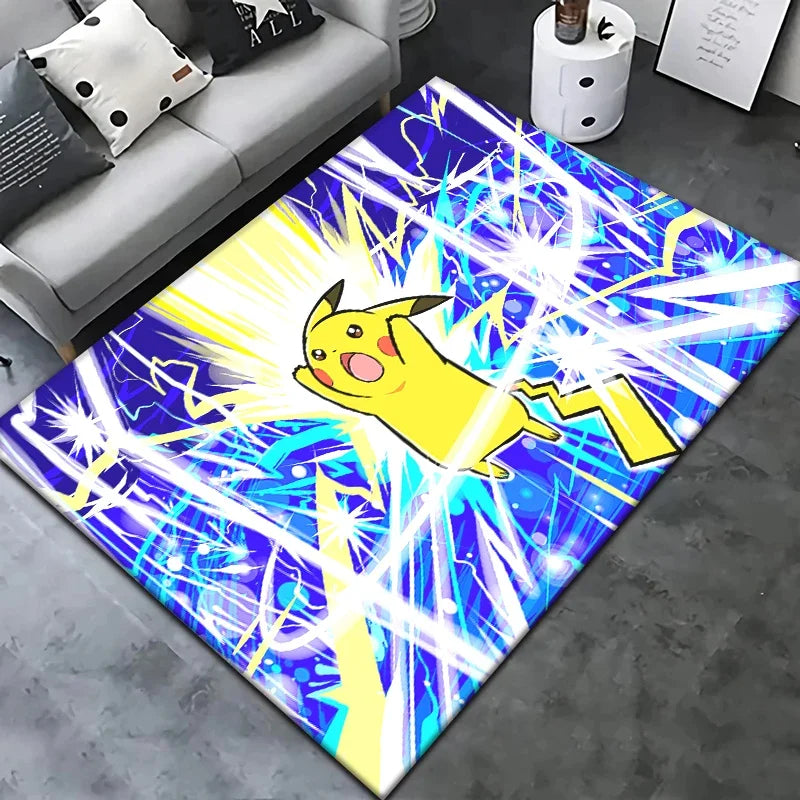Pokemon Cartoon Carpet Rug for Living Room Bedroom Decoration Picnic Camp Kitchen Carpet Crawling Carpet Decoration