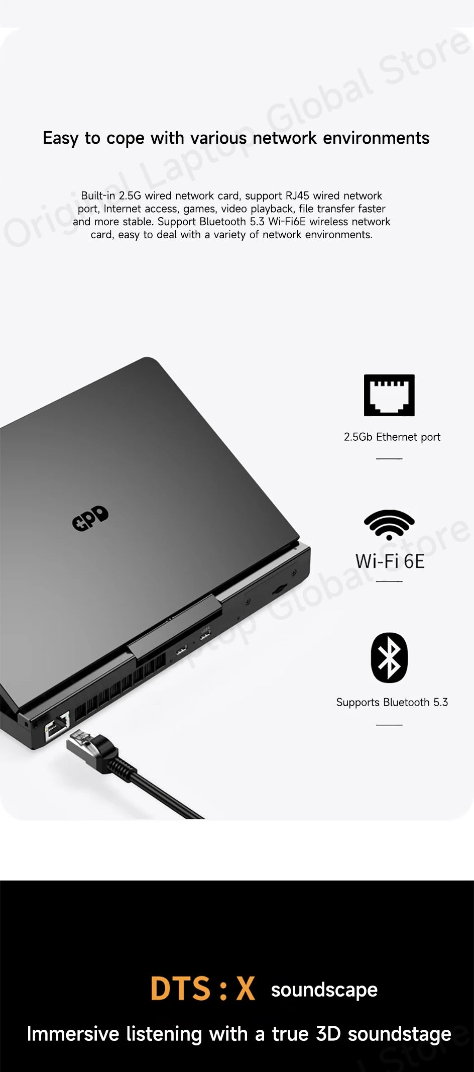 GPD Pocket 4 2025 Model AMD R7 8840U/AI 9 365/AI 9 HX 370 Processor 8.8-inch 2.5K Resolution 144 Hz Refresh Rate Mini Laptop