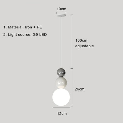 Nordic Pendant Light Modern LED Hanging Lamp Cream Style Indoor Lighting Room Decor Bedroom Living Room Bedside Light Fixture