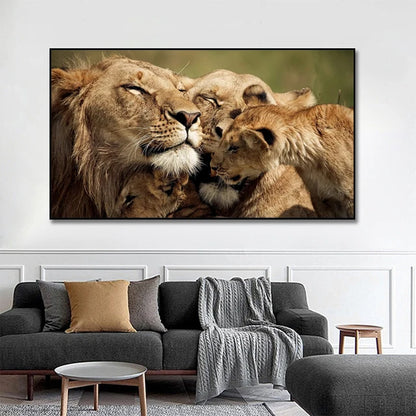 Large Size Lion Leopard Animals Posters African Elephant Tiger Wall Picture Canvas Painting One Piece Home Decoration No Frame