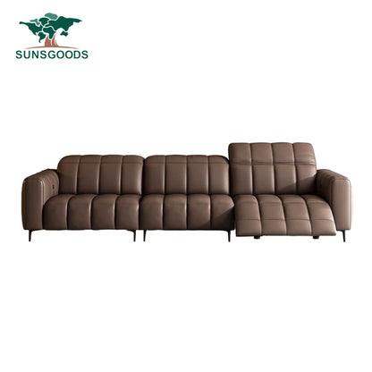 Leather Sofa Electric Recliner Sectional Home Theater Seating Manual Power Reclining Set Genuine Furniture Living Room