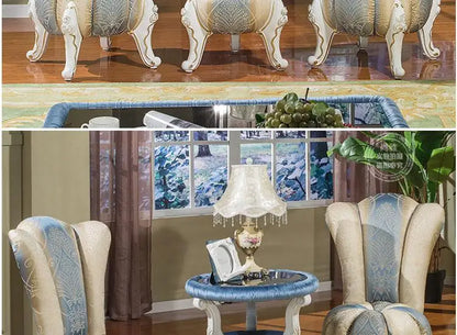 European-Style Leisure Chair Coffee Table Three-Piece Living Room Sofa Couch Balcony Table and Chair Living Room
