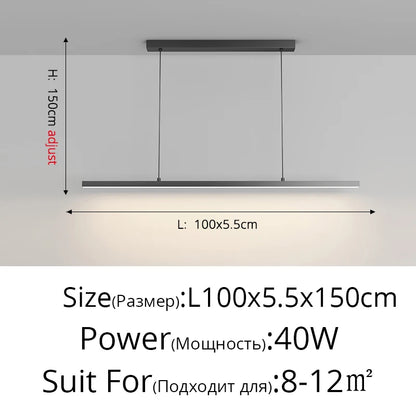 Modern Led Minimalist Long Pendant Lights For Home Villa Living Bedroom Dining Room Study Indoor Lighting Decoration Lamps