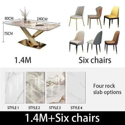 Luxury Dining Table Manger Chair Set Living Room Console Table Dressing Gold Space Savers Multifunction Yemek Masaları Furniture