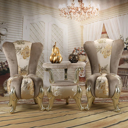 European-Style Leisure Chair Coffee Table Three-Piece Living Room Sofa Couch Balcony Table and Chair Living Room