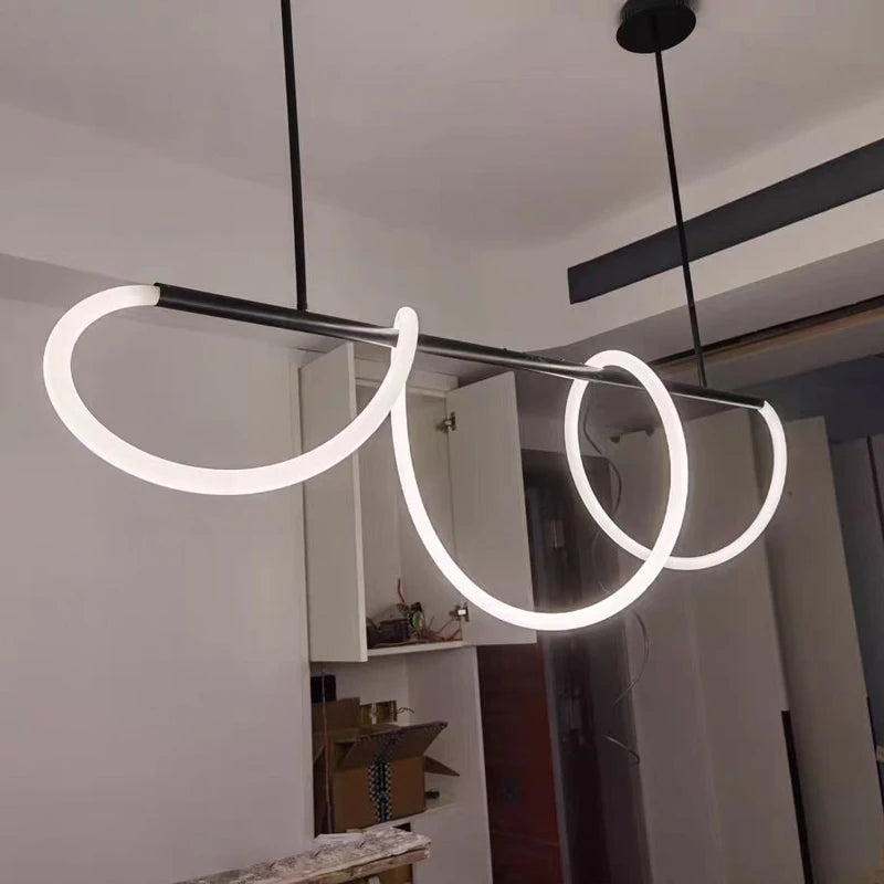 Post-Modern Restaurant Notes Long Hose Lamp Creative Bar Cafe Shop Art Front Desk Designer Chandeliers