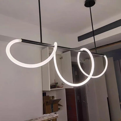 Post-Modern Restaurant Notes Long Hose Lamp Creative Bar Cafe Shop Art Front Desk Designer Chandeliers