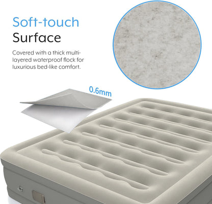 Luxury Twin Size Automatic Inflatable Mattress Camping air Bed with Carry Bags Manufacture Directly Supply