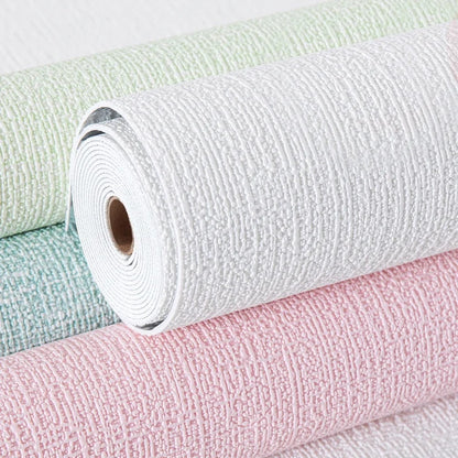 DIY Linen 3D Foam Self-adhesive PVC Solid Color Thickened Waterproof Background Wall Renovation Wallpaper Wall Stickers
