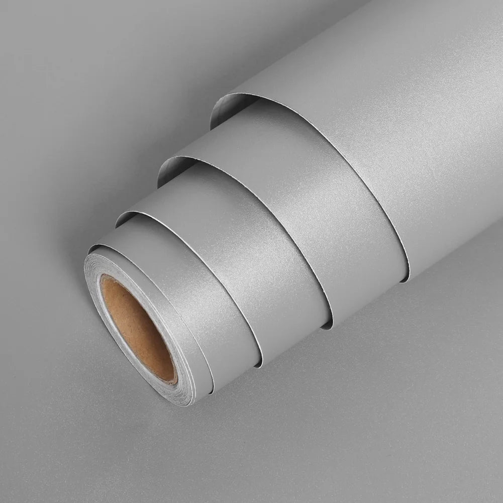 80cm Solid Color Decorative Film PVC Self Adhesive Wall Paper Furniture Renovation Stickers Kitchen Cabinet Waterproof Wallpaper