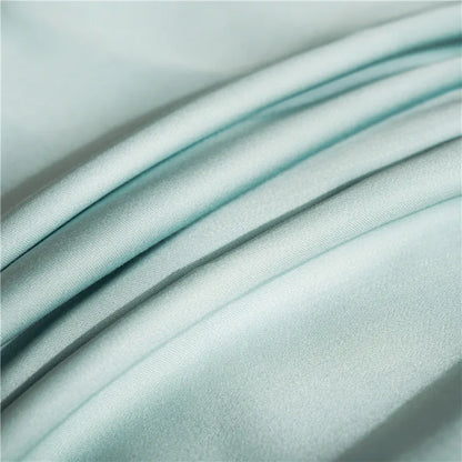 Solid Color Flat Sheet Natural Mulberry Silk Bed Sheet King Queen Size Luxury Super Soft Comfortable Bedsheet