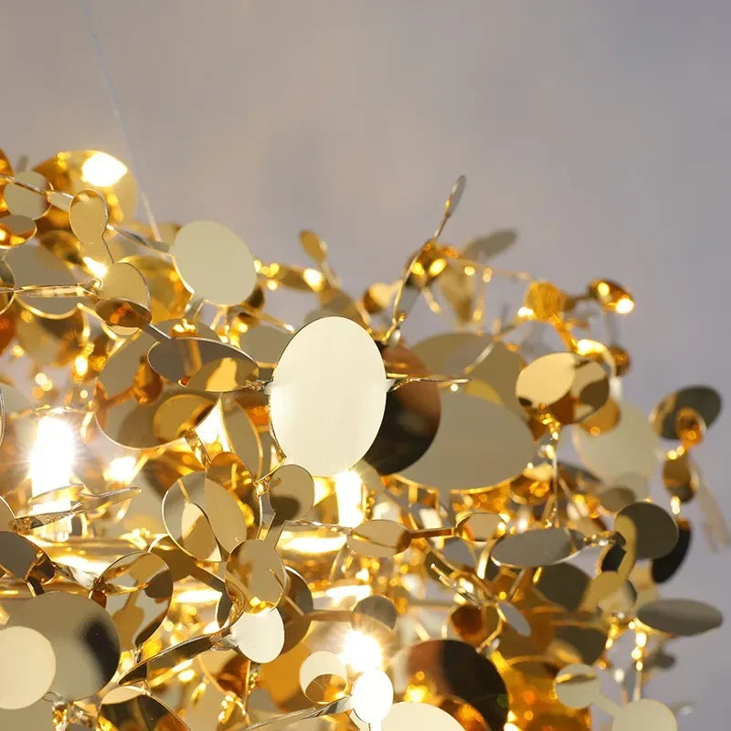 New Stainless Steel Chandelier Post -modern Shallow Luxury Living Room Restaurant Chandelier Gold/chromium Plating Chandelier