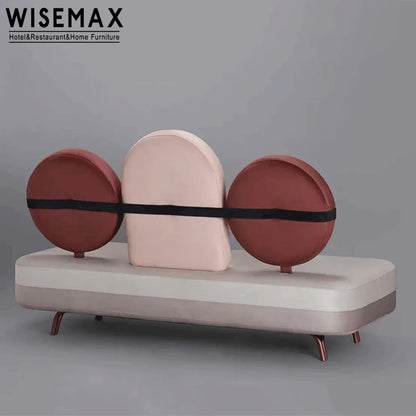 Retro Design Living Room Sofas Gold Metal Legs Pink Green High Back Velvet Fabric Sofa 2 Seat Bench for Hotel