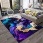 HD Colour Fluid Irregular Illusion Marble 3D Carpet Rug for Home Living Room Sofa Doormat Decor,kids Area Rug Non-slip Floor Mat