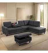 Cars Sofa for Living Room Set 3 Piece Modern Decor Loveseat Set with Arms and Nailhead,Includes Couch and A
