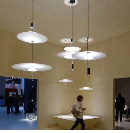 Modern Flying Saucer LED Pendant Lights Personality Home Decor Hanging Lamp Dining Table Bar Living Room Artistic UFO Chandelier