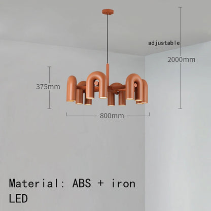 Cirkus scandinavian pendant light LED U-shaped tube chandelier Simple creative lamp Living Room Decoration restaurant lights