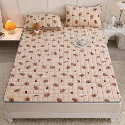 Fleece Topper Mattress Foldable Pad Sleeping Mat on The Floor Tatami Orthopedic Pillow Top Double Bed Bedroom Furniture Futon