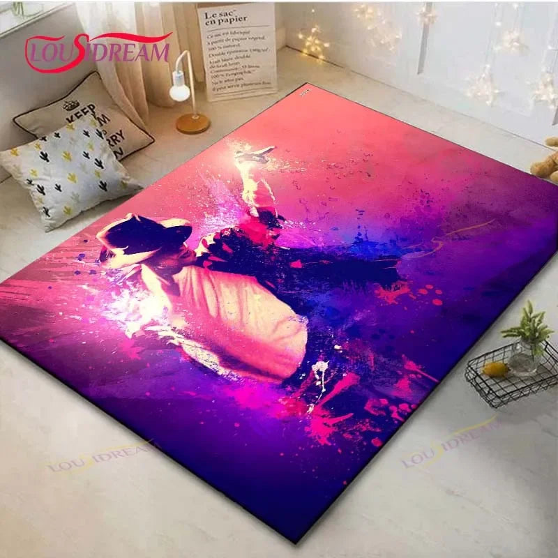 Fashion M-Michael-Jackson Printed  Carpets Living Room Anti-Skid Area Rug Kids Bedroom Mats Yoga Mat Large Carpet Decor