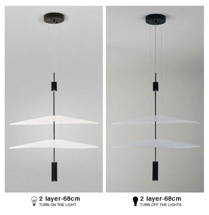 SANDYHA Modern Flying Saucer Style Chandeliers House Home Decor Led Pendant Lamps Kitchen Living Room Bedroom Interior Lighting