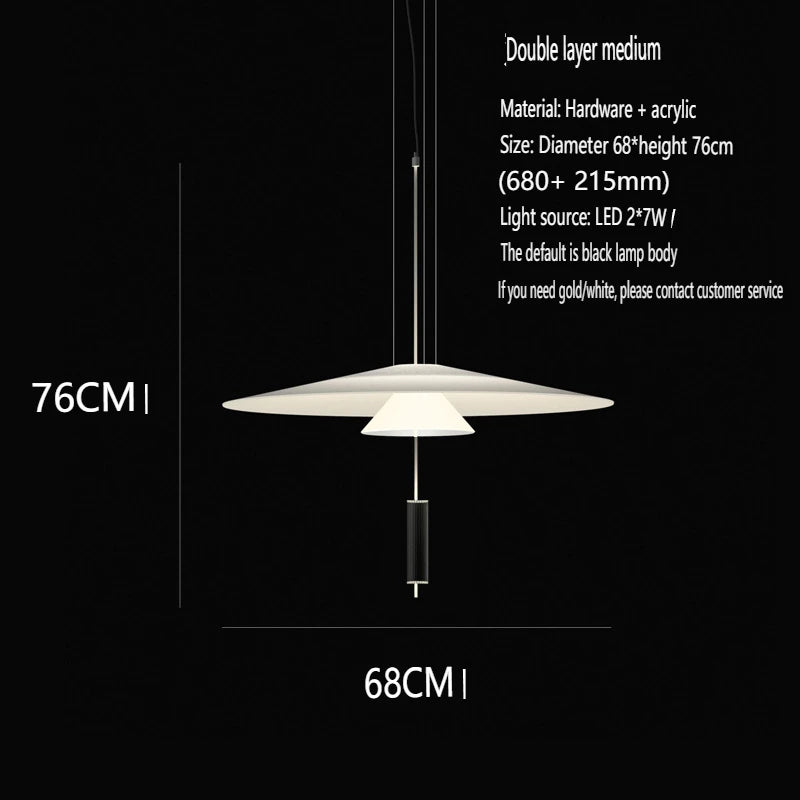 Modern Flying Saucer LED Pendant Lights Personality Home Decor Hanging Lamp Dining Table Bar Living Room Artistic UFO Chandelier