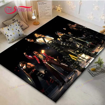 Fashion M-Michael-Jackson Printed  Carpets Living Room Anti-Skid Area Rug Kids Bedroom Mats Yoga Mat Large Carpet Decor