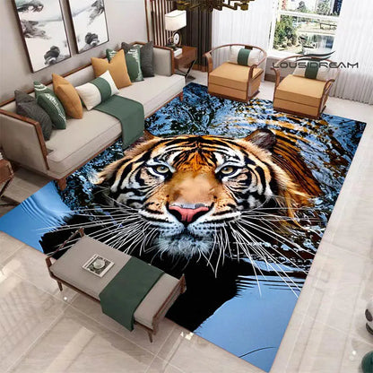 3D tiger printed carpet Fashion yoga mat Photography prop room decor  area rug  carpets for living room