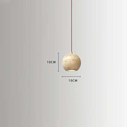 Yellow cave stone wabi-Sabi wind bedroom bedside chandelier Creative cream style homestayretro medieval restaurant small chandel