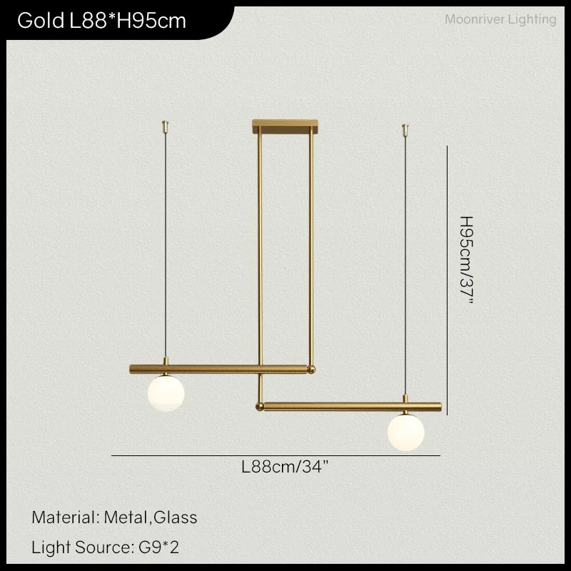 Hanging Lamp for Home LED Modern Minimalist Living Room Chandelier Simple Linear Restaurant Pendant Light Nordic Creative Shop