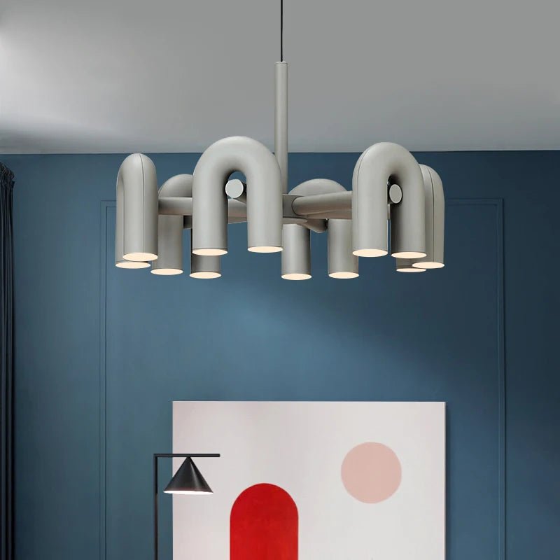 Cirkus scandinavian pendant light LED U-shaped tube chandelier Simple creative lamp Living Room Decoration restaurant lights