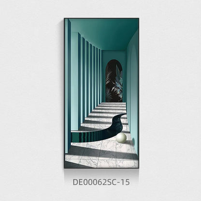 Modern Light Luxury Entrance Corridor Building Extension Decorative Painting Architecture Posters Prints Porch Wall Decoration