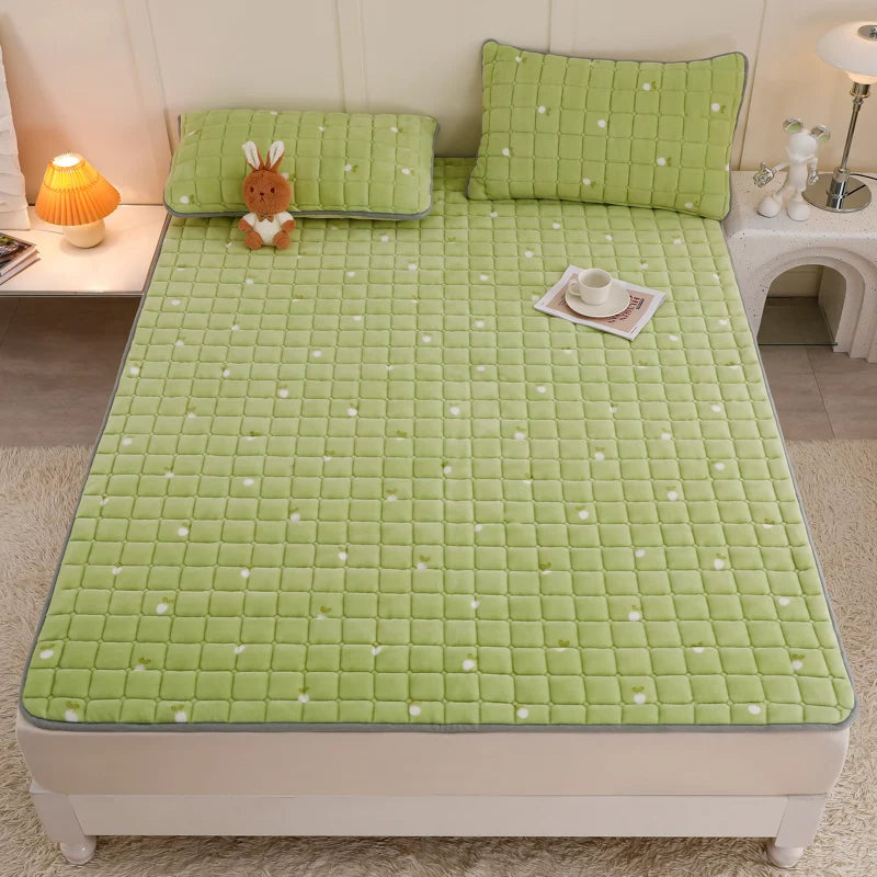 Fleece Topper Mattress Foldable Pad Sleeping Mat on The Floor Tatami Orthopedic Pillow Top Double Bed Bedroom Furniture Futon