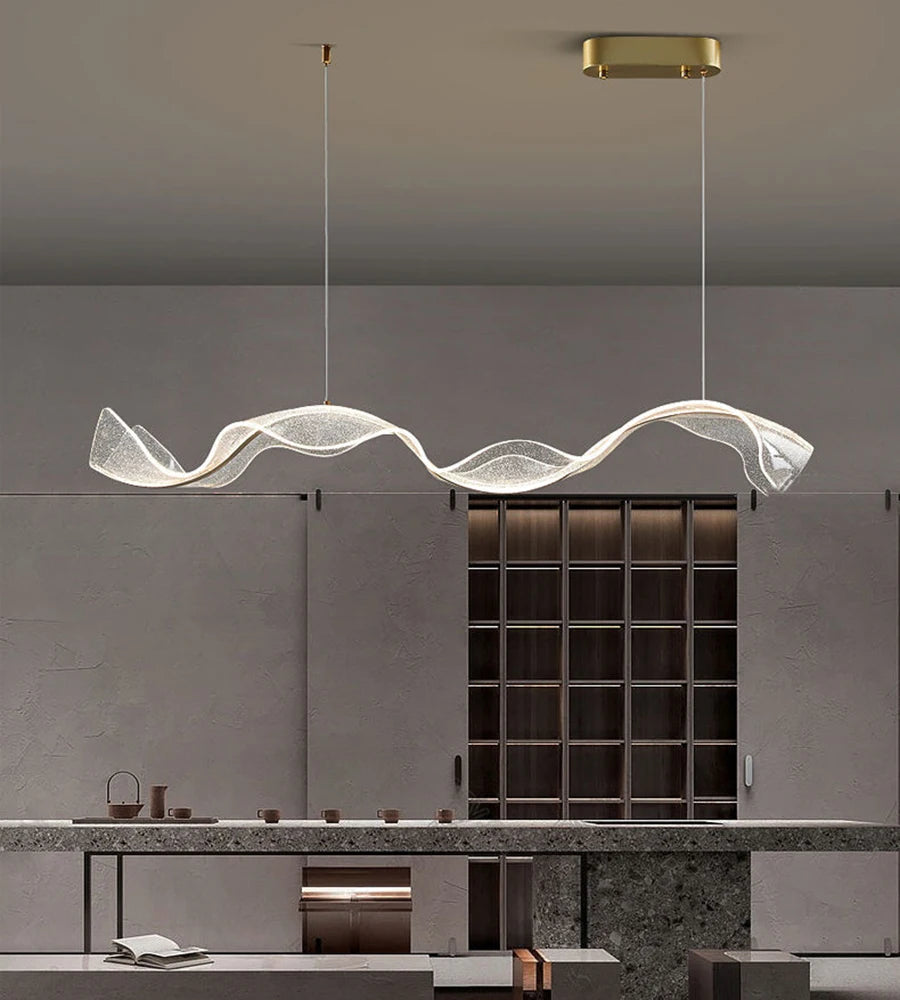 Chinese style light luxury dining room chandelier personalized creative long bar lamp new Chinese tea room lamps and lanterns