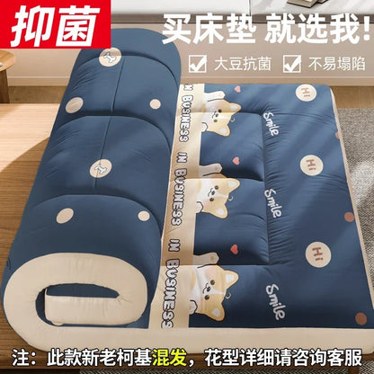 Tatami Soft Mattress for Dormitory Single Bed Mat Soy Fiber Cushioned Floor Mat Double Mattress for Comfortable Sleep