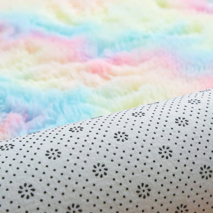 Ultra Soft Fluffy Area Rugs for Bedroom Shaggy Bedroom Carpet Plush Living Room Furry Floor Rugs Non-Slip Tie-Dyed Floor Carpet