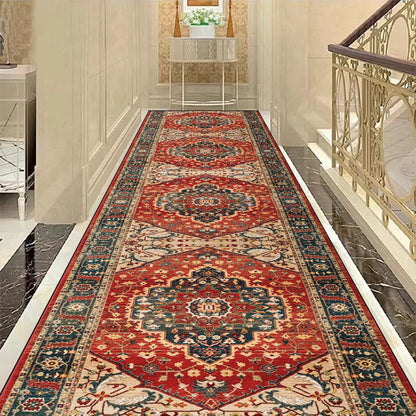 Golden Luxury Long Corridor Carpet Large Area Passageway Non-slip Rugs Washable Porch Entry Doormat Living Room Decoration Mats