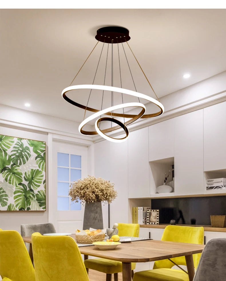 LED Chandelier Ring Ceiling Lighting For Living Room Bedroom Dining Room Kitchen Ceiling Chandelier Lustre Home Light Fixtures