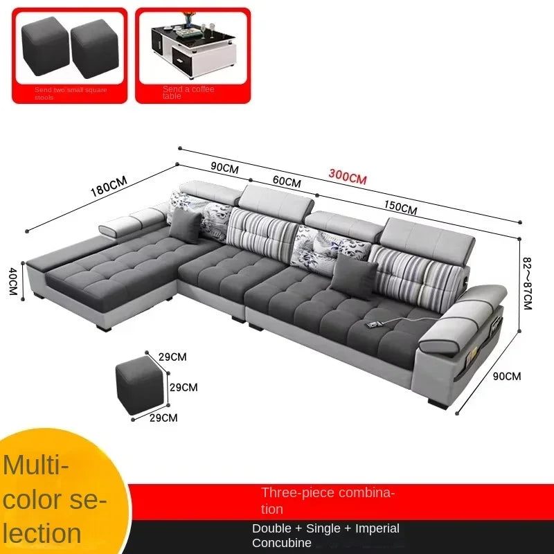 Gray Large Wood Sofas Filler Waterproof Design Lazy Lounges Puffs Couch Salon Recliner Luxury Canape Salon Furniture Home