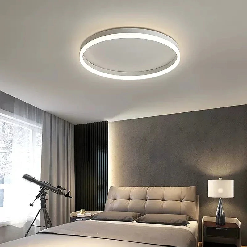 Modern LED Ceiling Lamp Chandelier for Living Dining Room Kitchen Bedroom Nordic Simple Round Home Decor Lighting Fixture Luster