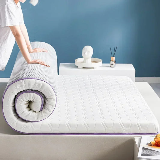 Foldable Natural Latex Mattress for Double Single Bed King Size Mat In Dormitory Hotels Bedroom Furniture Household Thickened