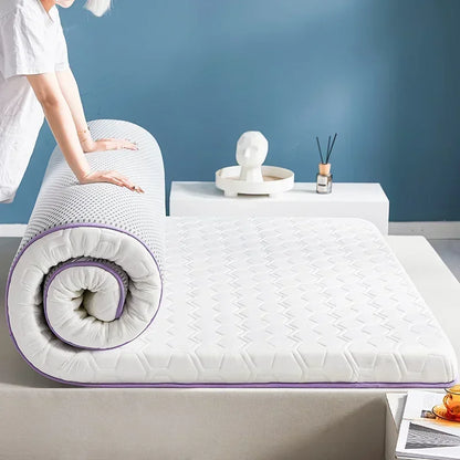 Foldable Natural Latex Mattress for Double Single Bed King Size Mat In Dormitory Hotels Bedroom Furniture Household Thickened