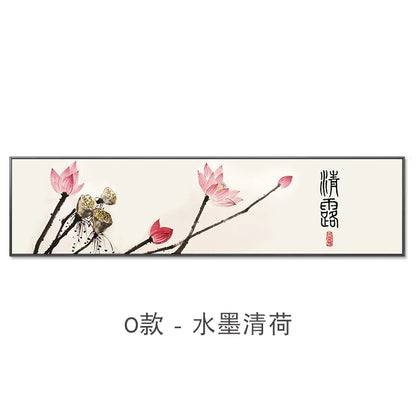 New Chinese Zen Flower and Bird Bedhead Painting Living Room Decoration Painting Sofa Background Wall Mural Painting Home Decor
