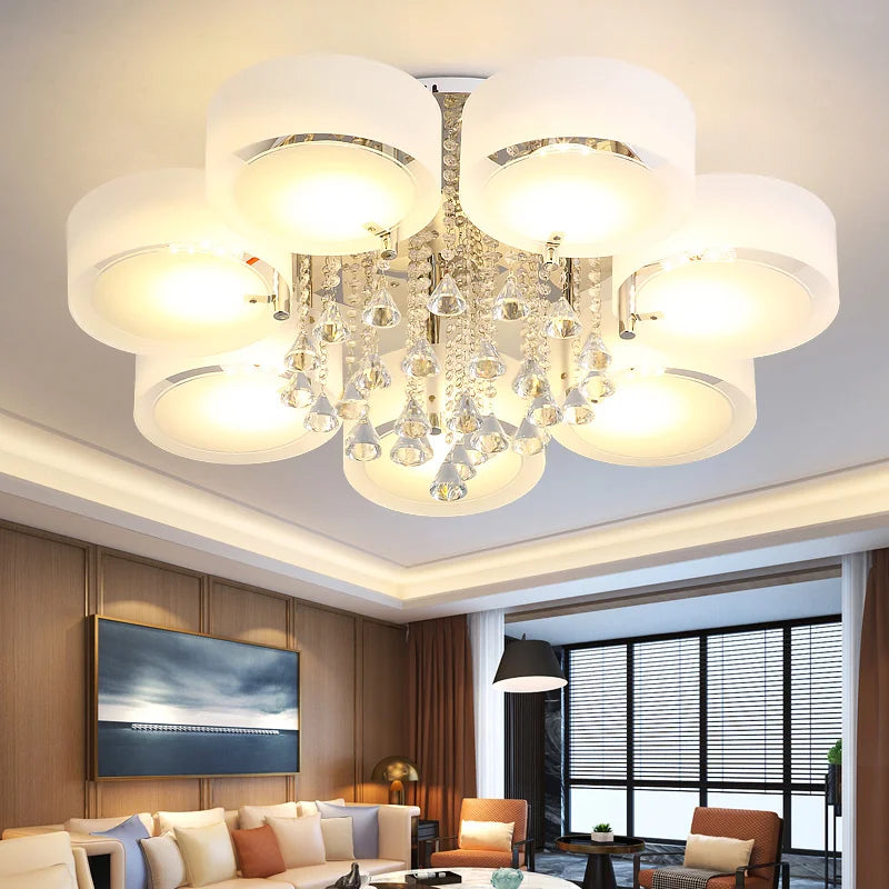 LED Crystal Ceiling Light Chandelier Lamp, 5/7 Head