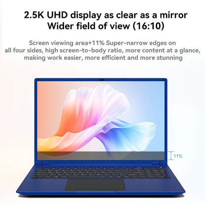 16 Inch Laptop with Intel Core i5 1240P 2.5K IPS Display Windows 11 Notebook Portable Adreamer Laptop 16GB RAM 1TB ROM SSD