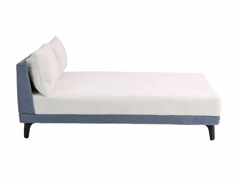 1:12 Dollhouse Miniature Furniture Modern Bedroom Bed /W Pillows Fabric Bed OB11 Toy