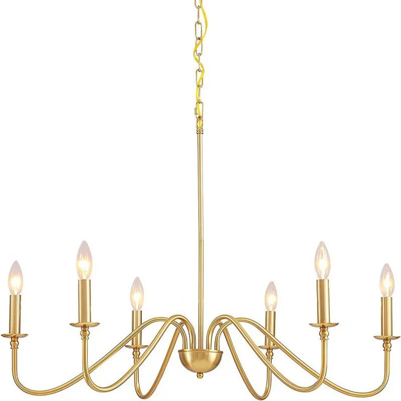 Retro Loft Living Room Chandelier Lighting E14 Vintage American Style Black/Gold Ceiling Chandelier Household Dining Room Light