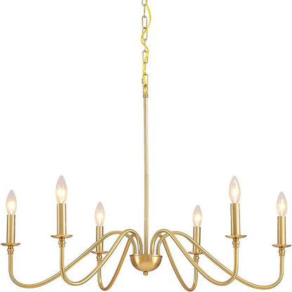 Retro Loft Living Room Chandelier Lighting E14 Vintage American Style Black/Gold Ceiling Chandelier Household Dining Room Light